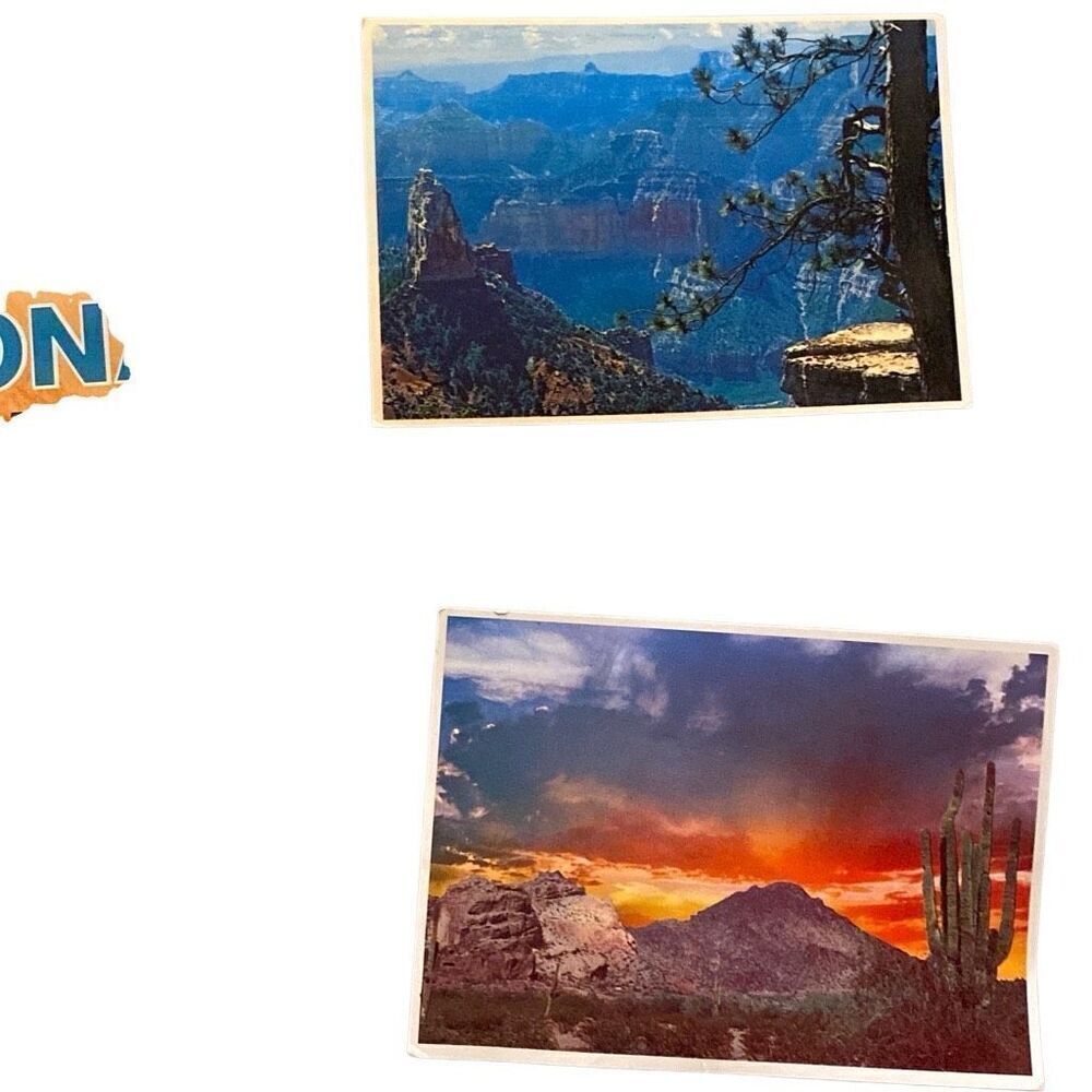 Vintage 70s Desert Arizona Grand Canyon unused postcards and road map ephemera - Picture 10 of 13